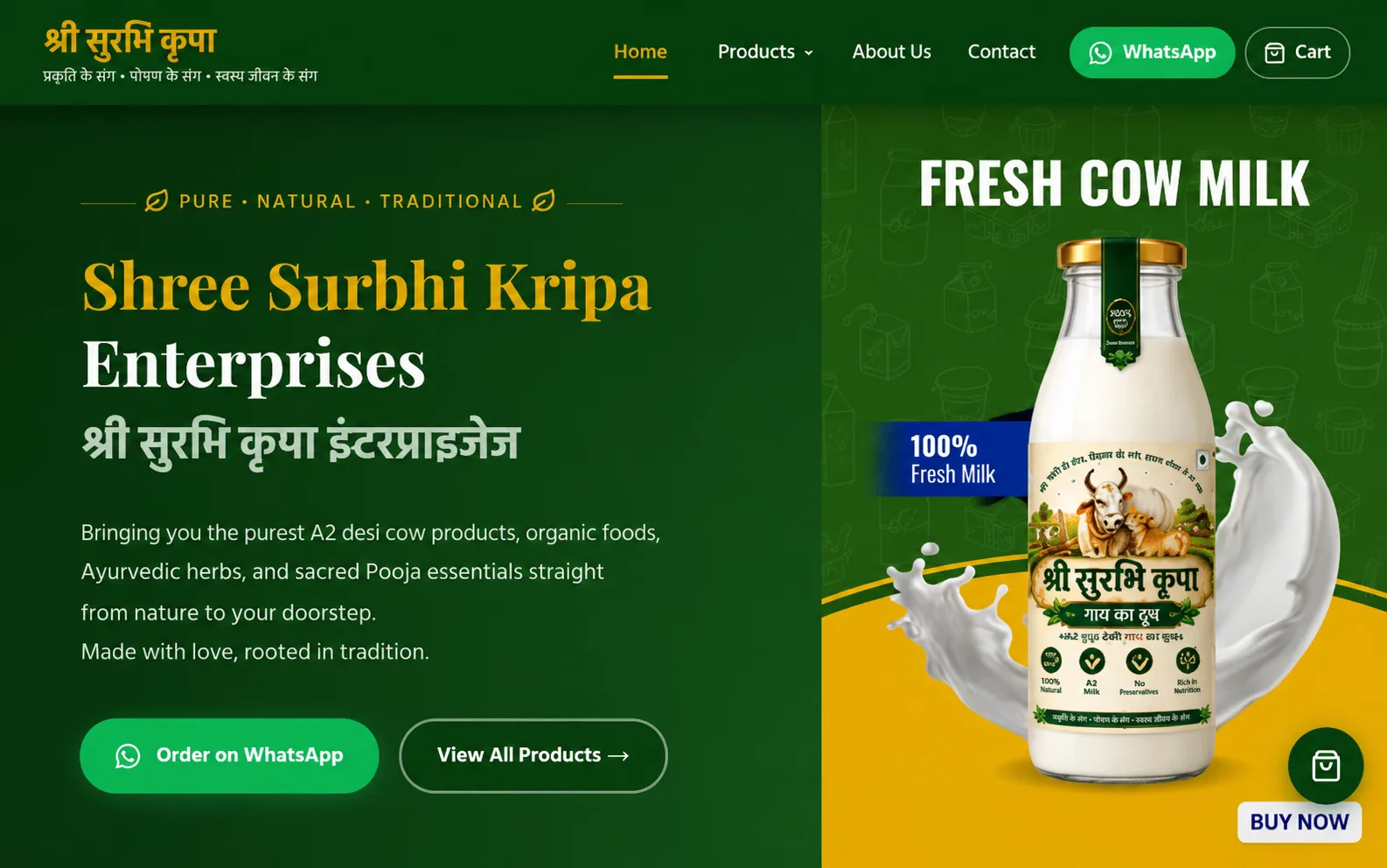 Shri Surbhi Kripa website preview